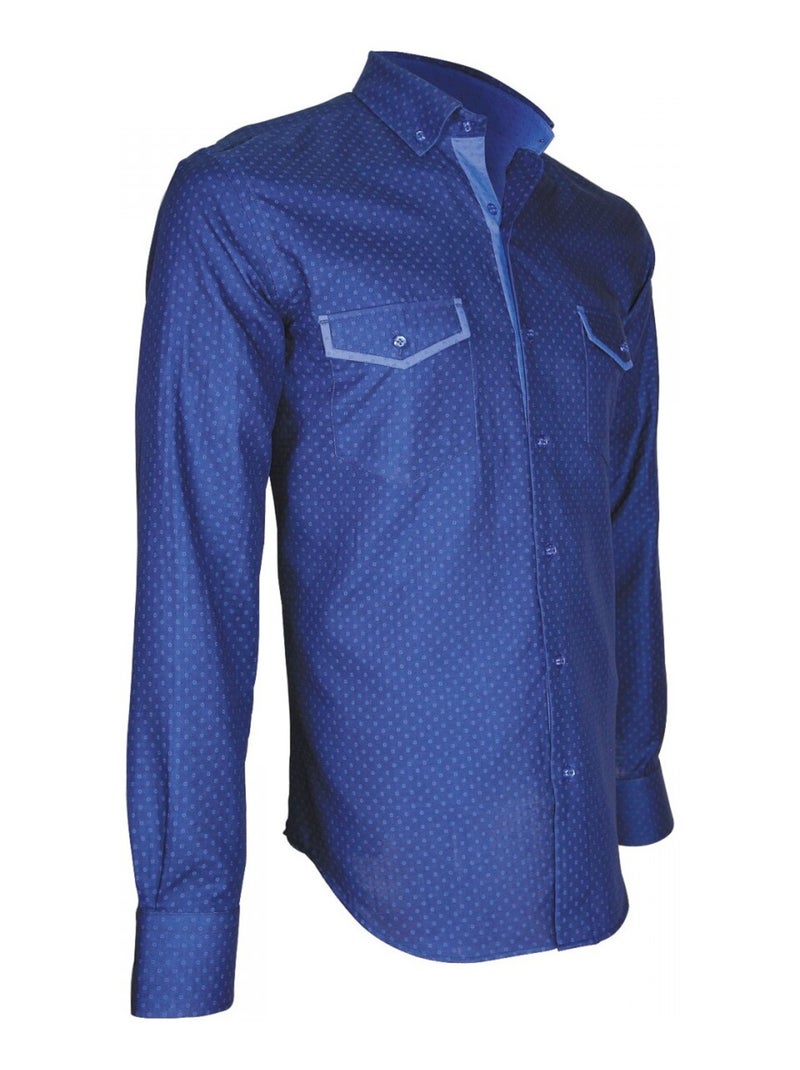 Chemise homme mode coupe cintrée TASCA NEW Emporio balzani Bleu , Bleu , 44 Bleu Bleu - Kiabi