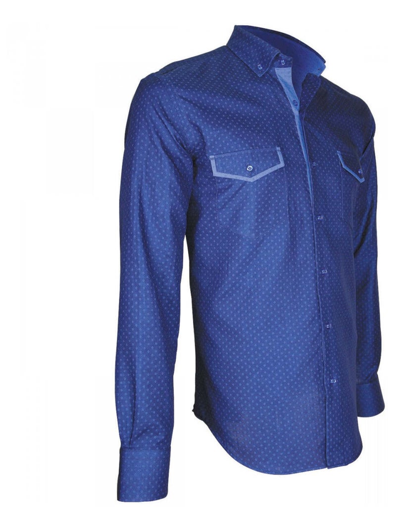 Chemise homme mode coupe cintrée TASCA NEW Emporio balzani Bleu , Rouge , 40 Bleu Rouge - Kiabi