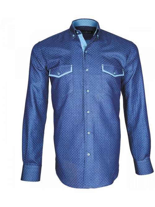 Chemise homme mode coupe cintrée TASCA NEW Emporio balzani Bleu , Rouge , 40 - Kiabi