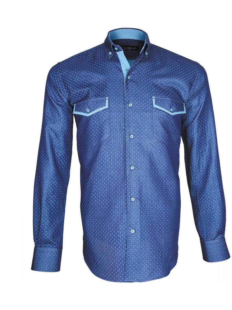 Chemise homme mode coupe cintrée TASCA NEW Emporio balzani Bleu , Rouge , 40 Bleu Rouge - Kiabi