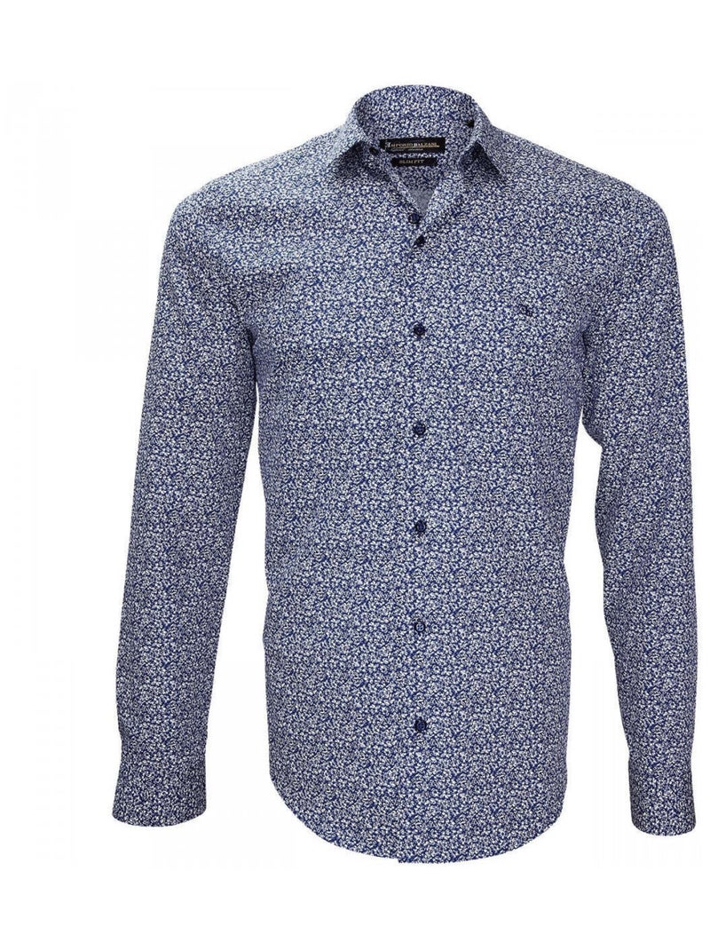 Chemise homme mode coupe cintrée TIBERIO Emporio balzani Bleu moyen , 41 Bleu méditerranée - Kiabi