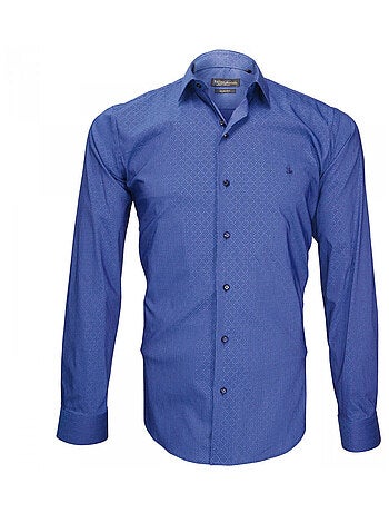 Chemise homme mode coupe cintrée TIBERIO Emporio balzani Bleu , Bleu , 45