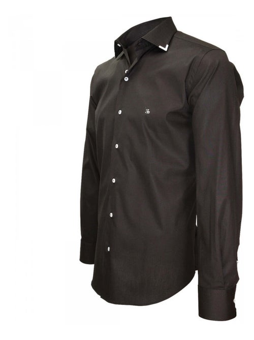 Chemise homme mode coupe droite FLAMINIO Emporio balzani Noir , 41 - Kiabi