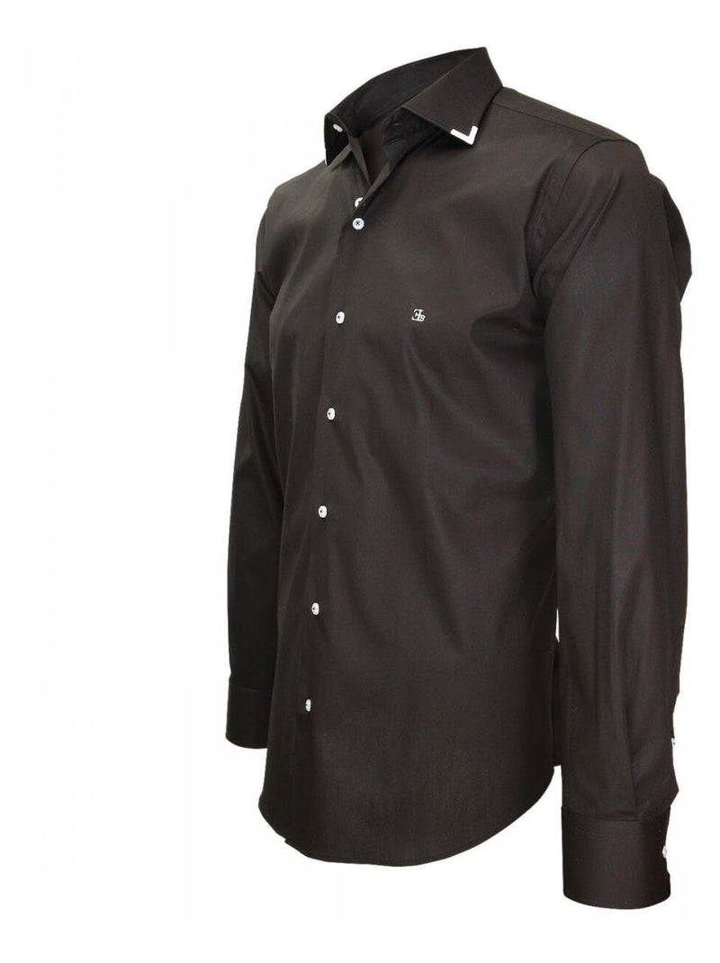 Chemise homme mode coupe droite FLAMINIO Emporio balzani Noir - Kiabi