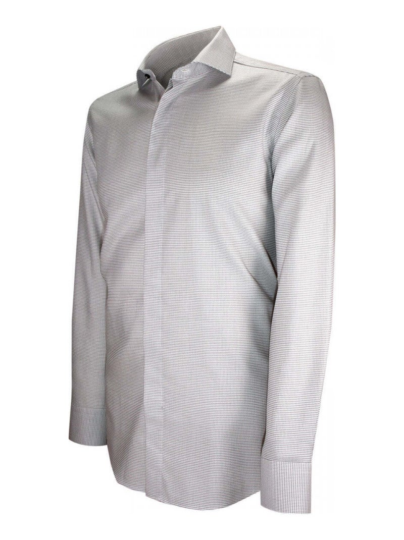 Chemise homme mode gorge cachée à motifs coupe cintrée ANDREA Emporio balzani Gris , 38 Gris - Kiabi