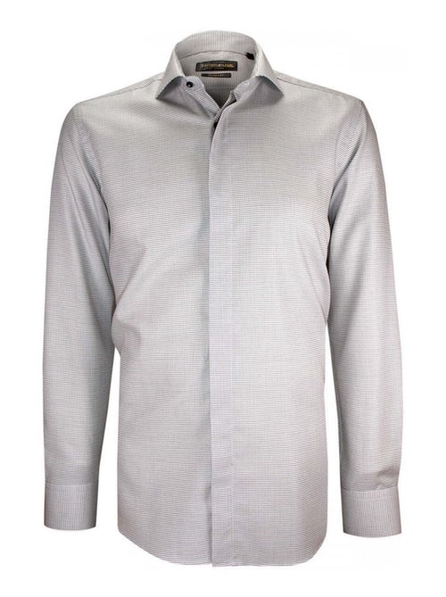Chemise homme mode gorge cachée à motifs coupe cintrée ANDREA Emporio balzani Gris , 41 - Kiabi