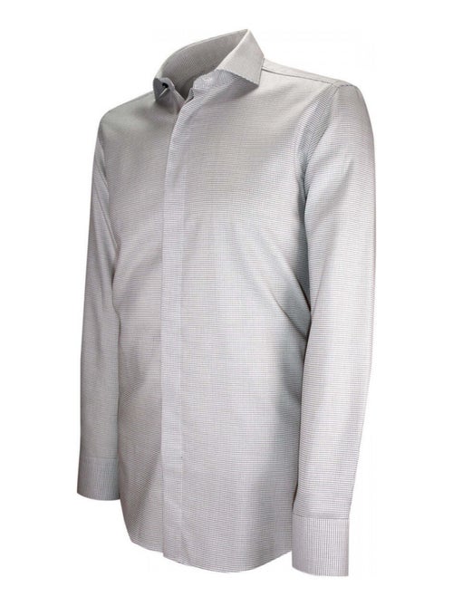 Chemise homme mode gorge cachée à motifs coupe cintrée ANDREA Emporio balzani Gris , 41 - Kiabi