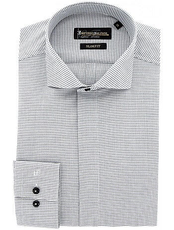 Chemise homme mode gorge cachée à motifs coupe cintrée ANDREA Emporio balzani Gris , 41