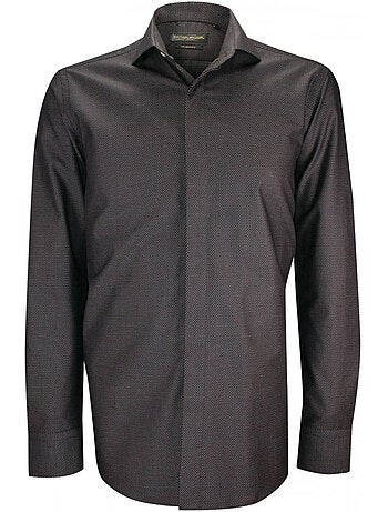 Chemise homme mode gorge cachée à motifs coupe cintrée ANDREA Emporio balzani Gris , 41
