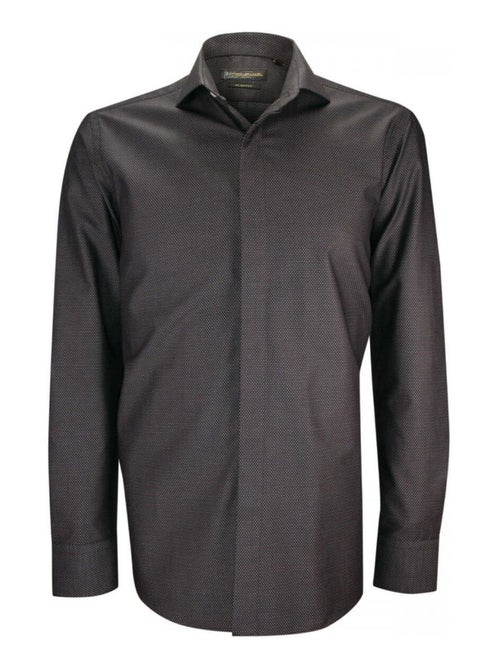 Chemise homme mode gorge cachée à motifs coupe cintrée ANDREA Emporio balzani Noir , 40 - Kiabi