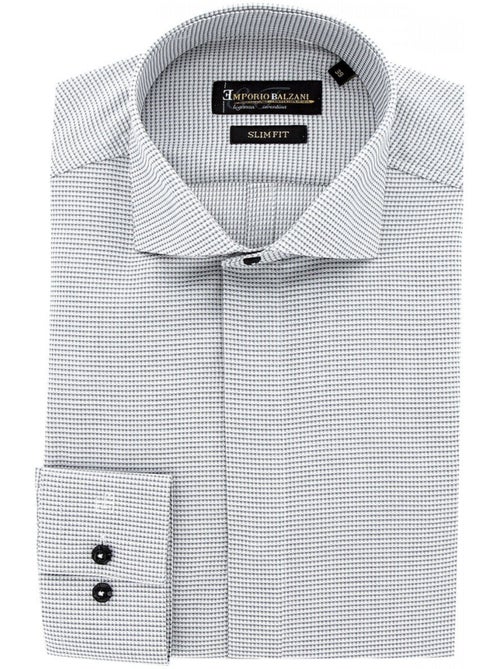 Chemise homme mode gorge cachée à motifs coupe cintrée ANDREA Emporio balzani - Kiabi Chemise homme mode gorge cachée à motifs coupe cintrée ANDREA Emporio balzani - Kiabi