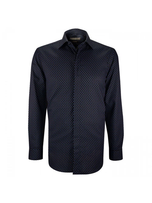 Chemise homme mode gorge cachée à motifs coupe cintrée LUIGI2 Emporio balzani Noir , 38 - Kiabi