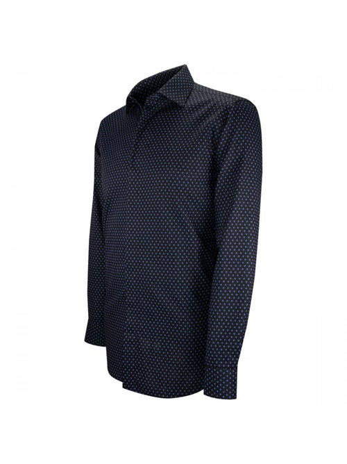 Chemise homme mode gorge cachée à motifs coupe cintrée LUIGI2 Emporio balzani Noir , 38 - Kiabi