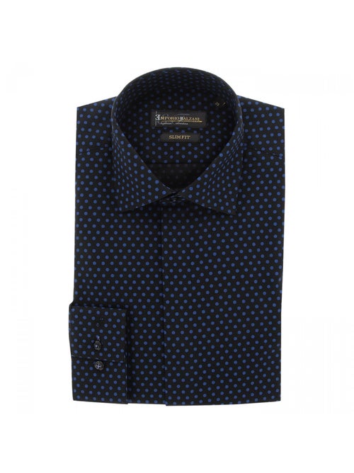 Chemise homme mode gorge cachée à motifs coupe cintrée LUIGI2 Emporio balzani Noir , 38 - Kiabi