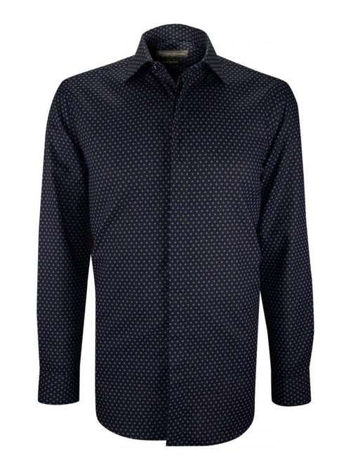 Chemise homme mode gorge cachée à motifs coupe cintrée LUIGI2 Emporio balzani Noir , 43 - Kiabi