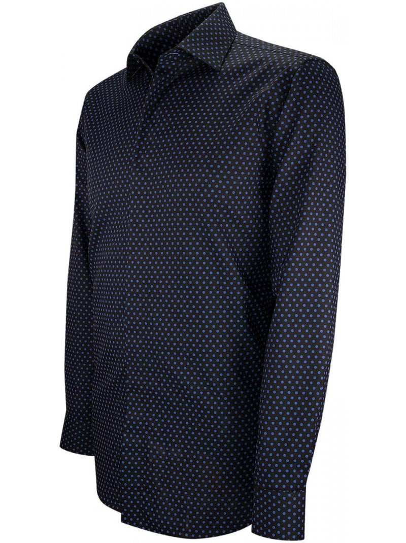 Chemise homme mode gorge cachée à motifs coupe cintrée LUIGI2 Emporio balzani Noir - Kiabi