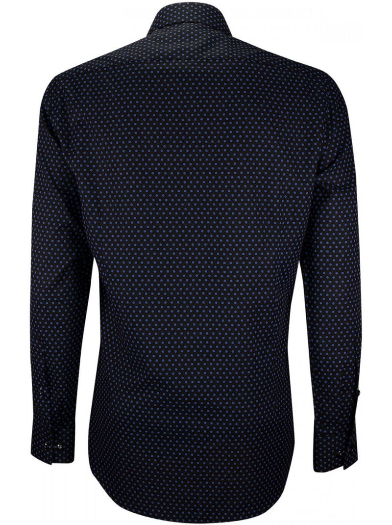 Chemise homme mode gorge cachée à motifs coupe cintrée LUIGI2 Emporio balzani Noir - Kiabi