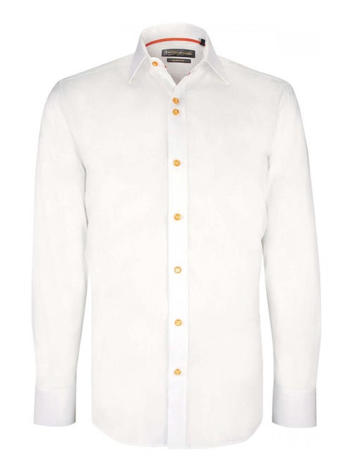 Chemise homme mode haut de gamme coupe cintrée LIVIO Emporio balzani Blanc , Bleu , 40 - Kiabi