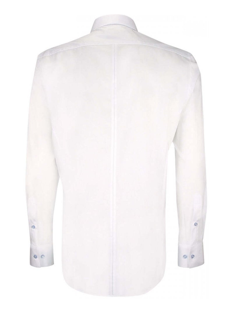 Chemise homme mode haut de gamme coupe cintrée LIVIO Emporio balzani Blanc Bleu - Kiabi