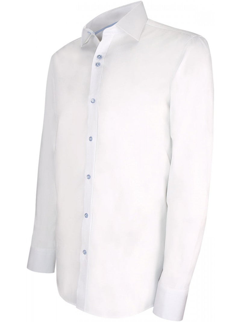 Chemise homme mode haut de gamme coupe cintrée LIVIO Emporio balzani Blanc , Orange , 40 Blanc Orange - Kiabi