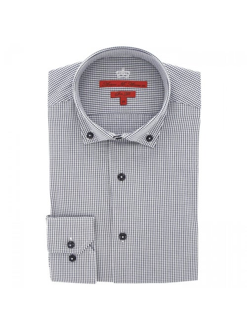 Chemise homme mode vichy coupe cintrée OLIVER Andrew Mac Allister Bleu , 38 - Kiabi