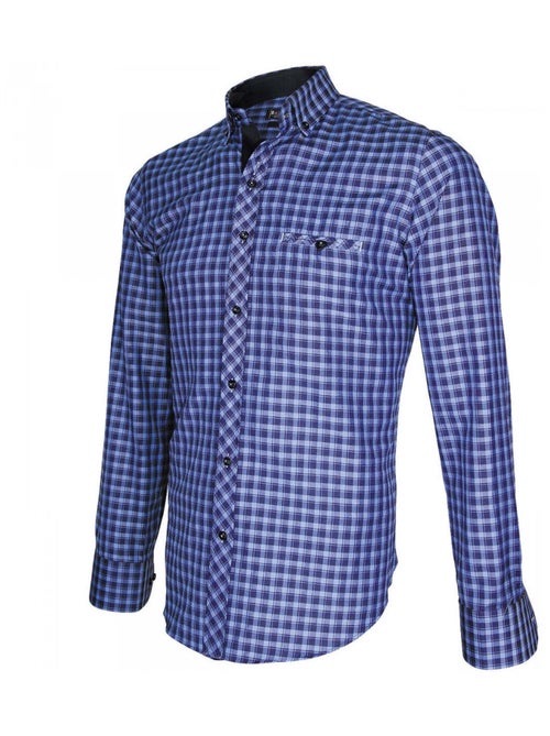 Chemise homme oxford coupe cintrée ASTORIA Emporio balzani Bleu , 42 - Kiabi