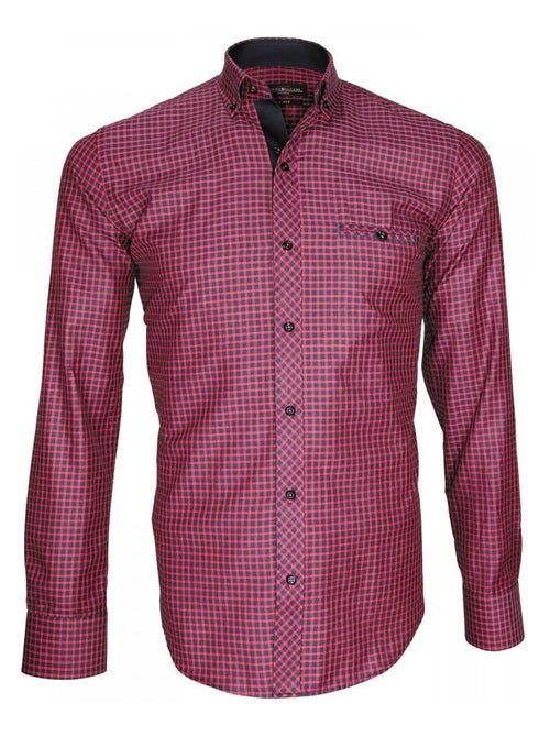 Chemise homme oxford coupe cintrée ASTORIA Emporio balzani Rose , 45 - Kiabi