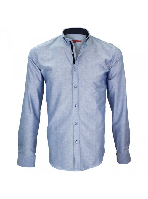 Chemise homme oxford coupe cintrée BROOKES Andrew Mac Allister Bleu , 45 - Kiabi