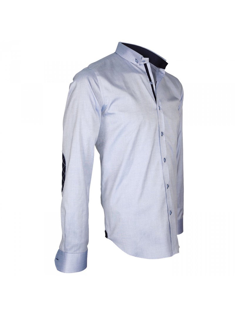 Chemise homme oxford coupe cintrée BROOKES Andrew Mac Allister Bleu - Kiabi