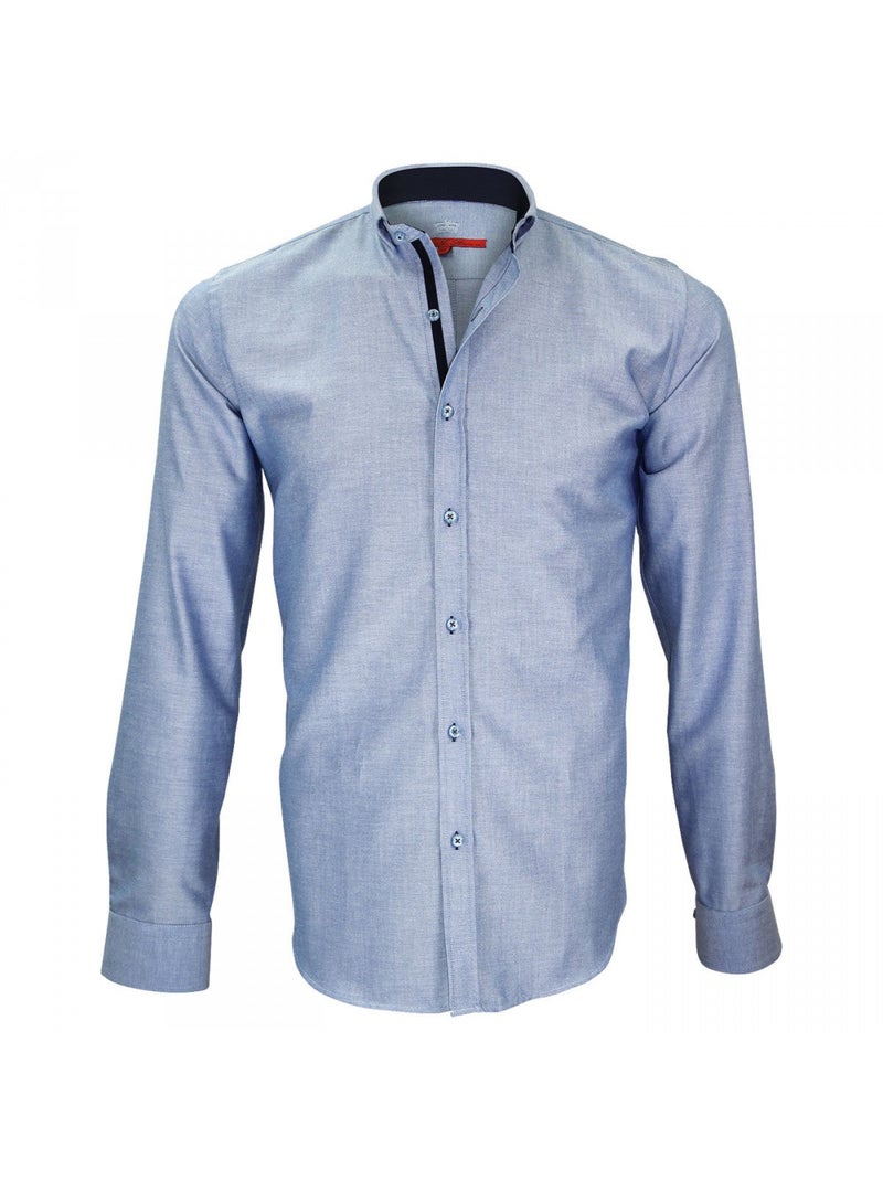 Chemise homme oxford coupe cintrée BROOKES Andrew Mac Allister Bleu - Kiabi