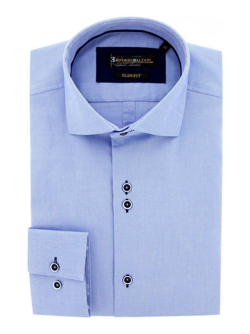 Chemise homme oxford coupe cintrée FILATO Emporio balzani Bleu , 42 Bleu - Kiabi