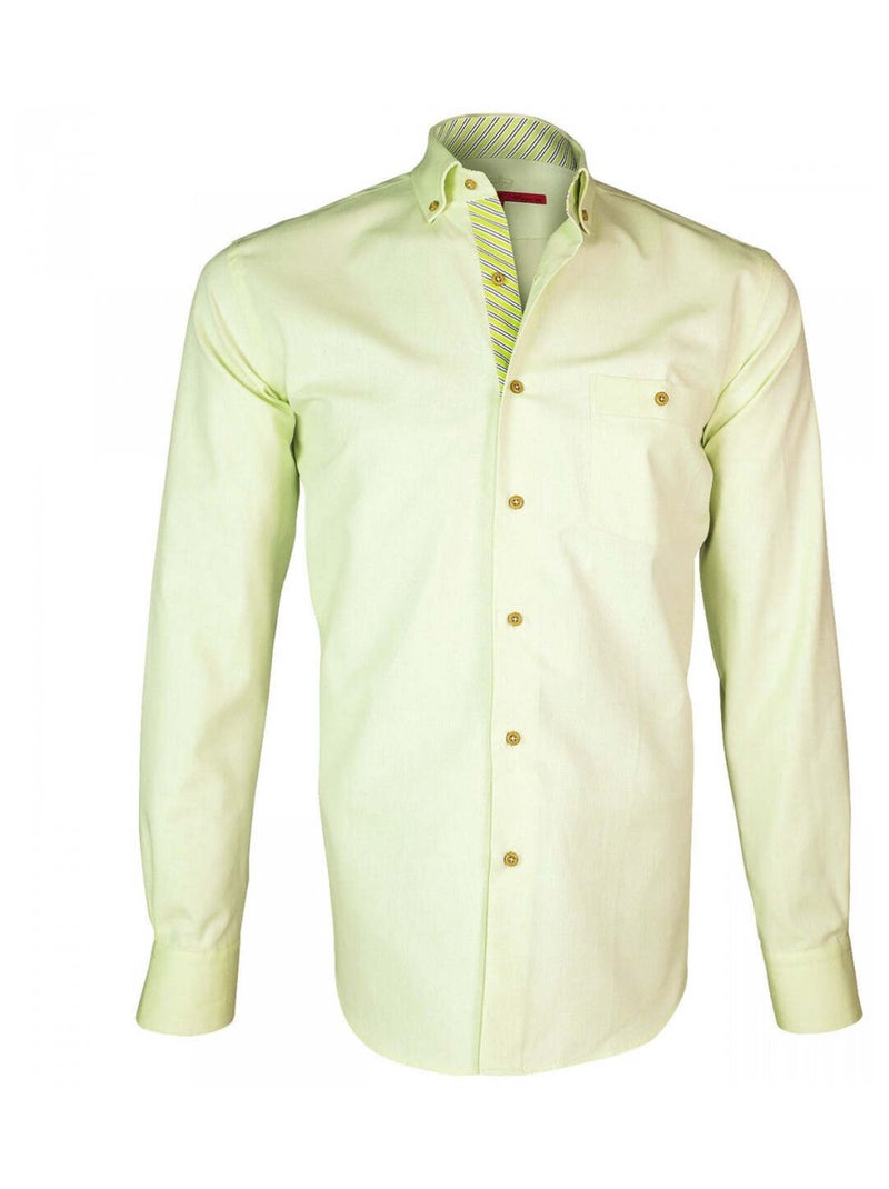 Chemise homme oxford coupe droite DERBY Andrew Mac Allister Vert - Kiabi