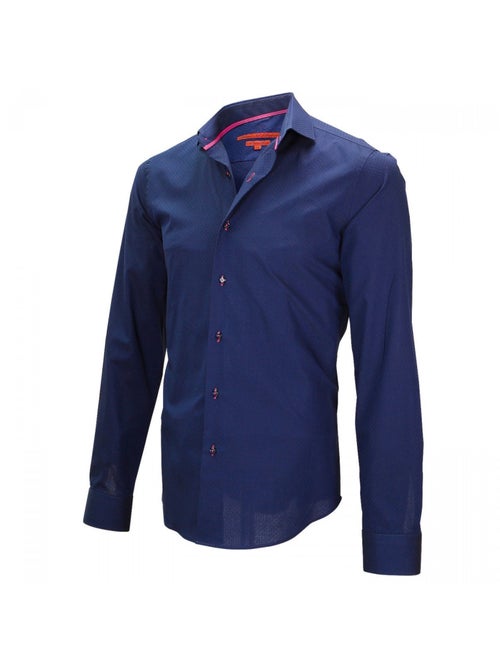 Chemise homme petit col coupe cintrée STREETER Andrew Mac Allister Bleu marine , 39 - Kiabi