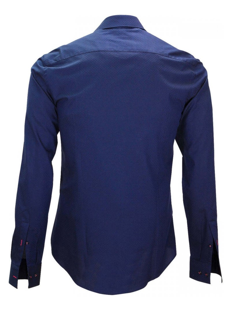 Chemise homme petit col coupe cintrée STREETER Andrew Mac Allister Indigo - Kiabi