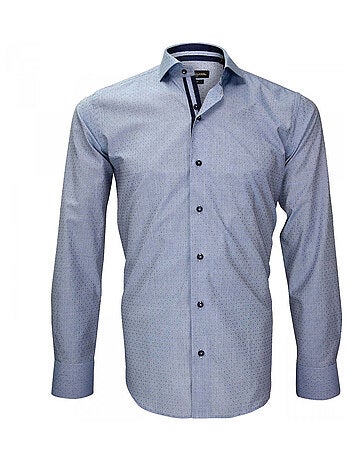 Chemise homme popeline armurée coupe cintrée CINECITTA Emporio balzani Noir , 38