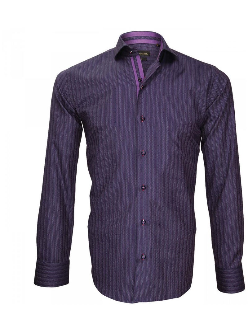 Chemise homme popeline armurée coupe cintrée CINECITTA Emporio balzani Bleu indigo , 43 Indigo - Kiabi