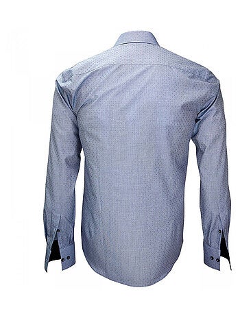 Chemise homme popeline armurée coupe cintrée CINECITTA Emporio balzani Noir , 38