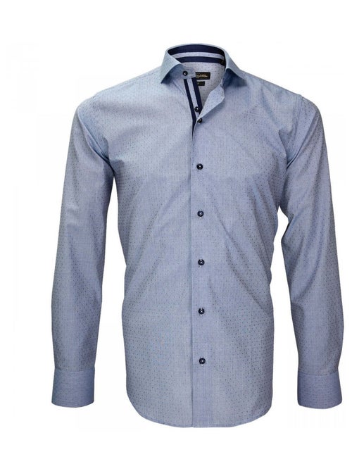 Chemise homme popeline armurée coupe cintrée CINECITTA Emporio balzani Noir , 38 - Kiabi