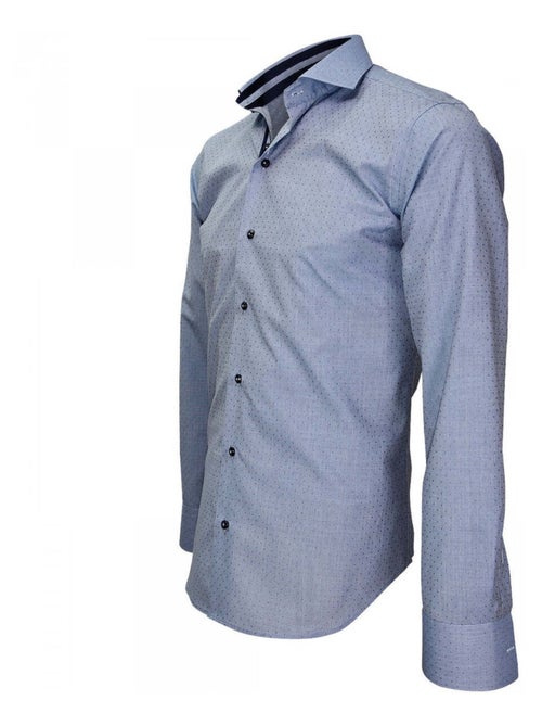 Chemise homme popeline armurée coupe cintrée CINECITTA Emporio balzani Noir , 38 - Kiabi