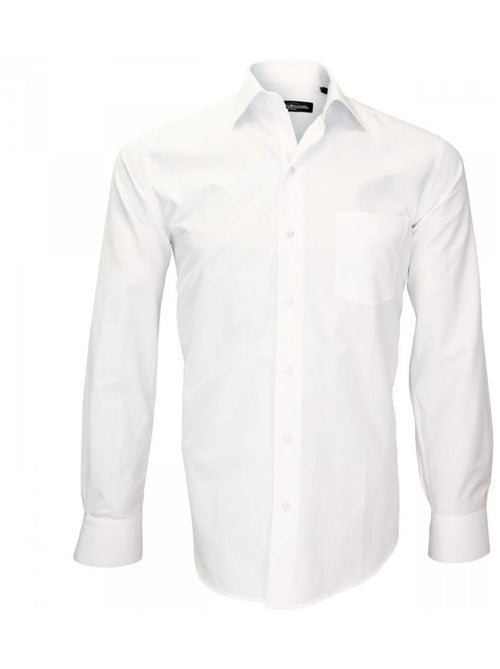 Chemise homme popeline armurée coupe droite TRADIZZIONE Emporio balzani Blanc , 41 - Kiabi