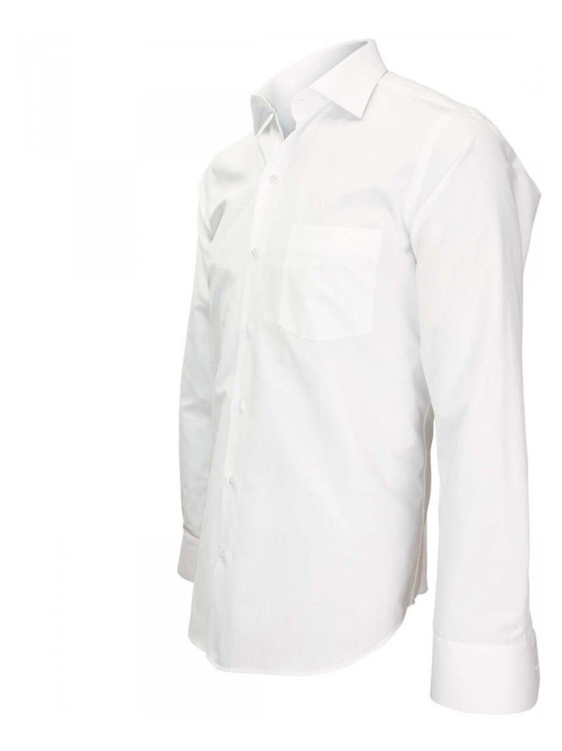 Chemise homme popeline armurée coupe droite TRADIZZIONE Emporio balzani Blanc - Kiabi