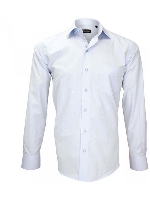 Chemise homme popeline armurée coupe droite TRADIZZIONE Emporio balzani Bleu , 43 - Kiabi