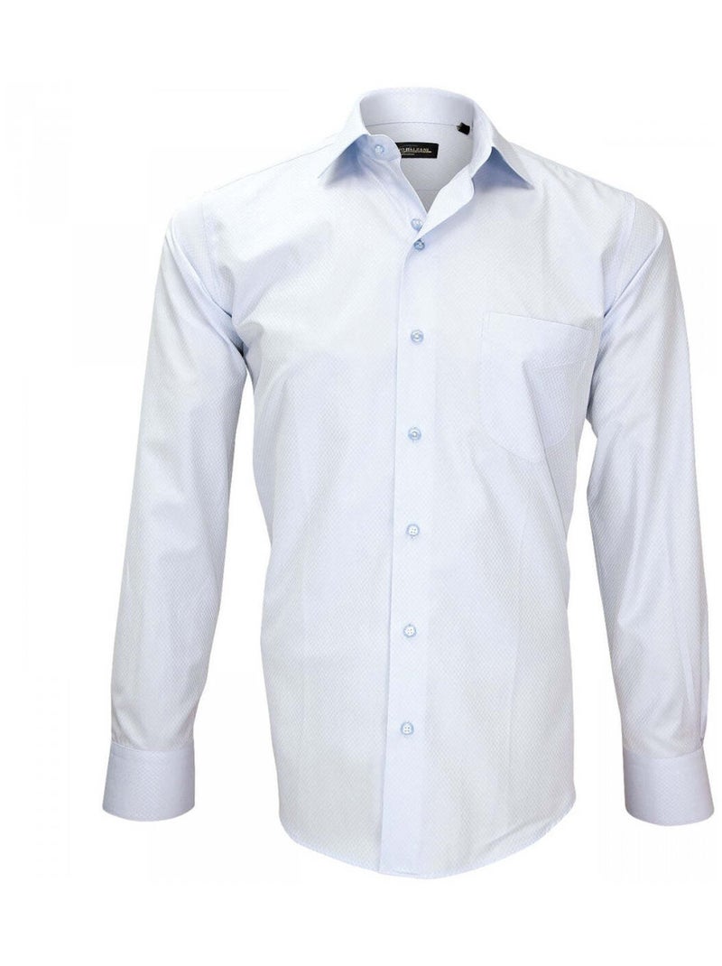 Chemise homme popeline armurée coupe droite TRADIZZIONE Emporio balzani Bleu - Kiabi