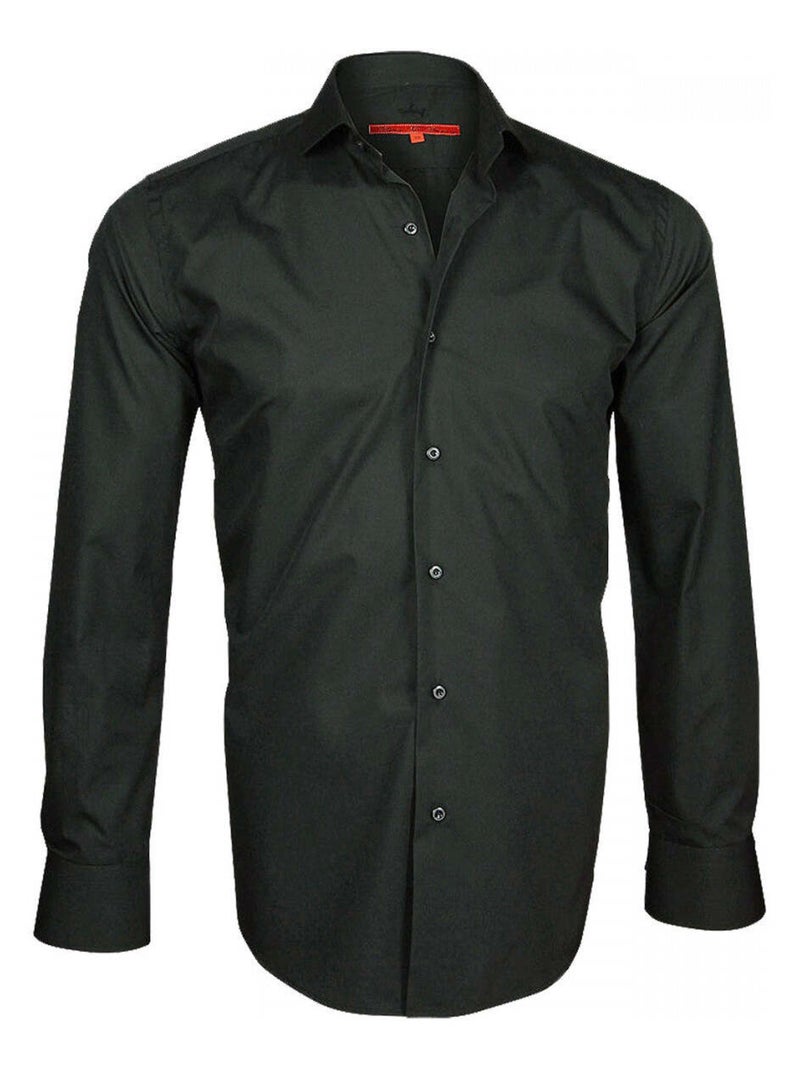 Chemise homme premium coupe cintrée BASIC-FASHION Andrew Mac Allister Noir , 40 Noir - Kiabi