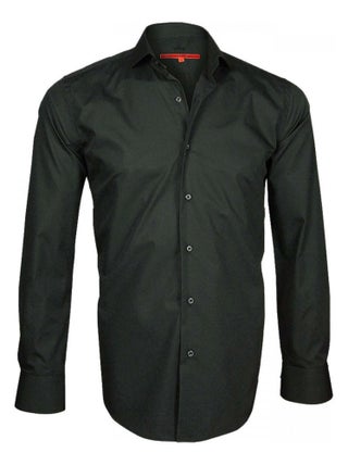 Chemise homme premium coupe cintrée BASIC-FASHION Andrew Mac Allister Noir , 45