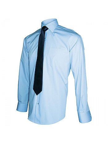 Chemise homme premium coupe droite BASIC-BUSINESS Emporio balzani Noir , 40