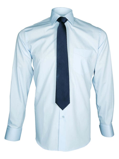 Chemise homme premium coupe droite BASIC-BUSINESS Emporio balzani Bleu , 44 - Kiabi