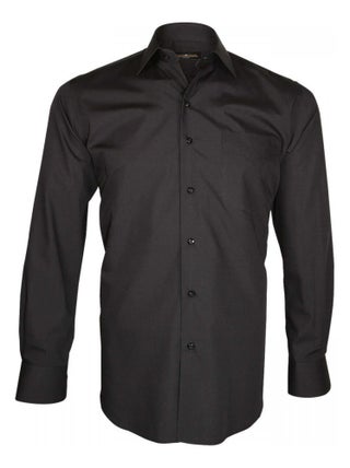 Chemise homme premium coupe droite BASIC-BUSINESS Emporio balzani Noir , 39