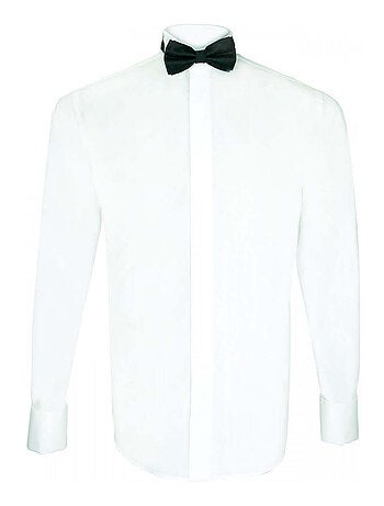 Chemise homme premium coupe droite BASIC-COL-CASSE Andrew Mac Allister Blanc , 38