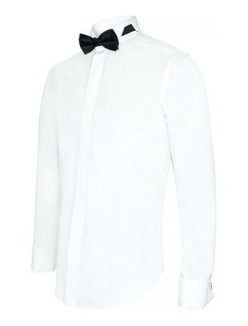Chemise homme premium coupe droite BASIC-COL-CASSE Andrew Mac Allister Blanc , 38